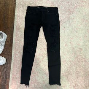 AG Skinny Ankle Black Pants